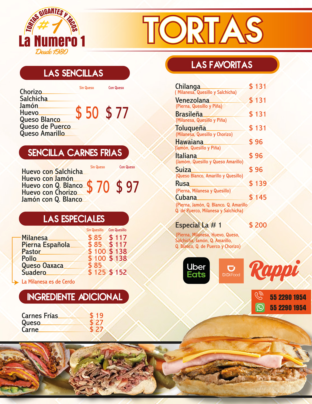 Tortas gigantes lanumero1 menu1